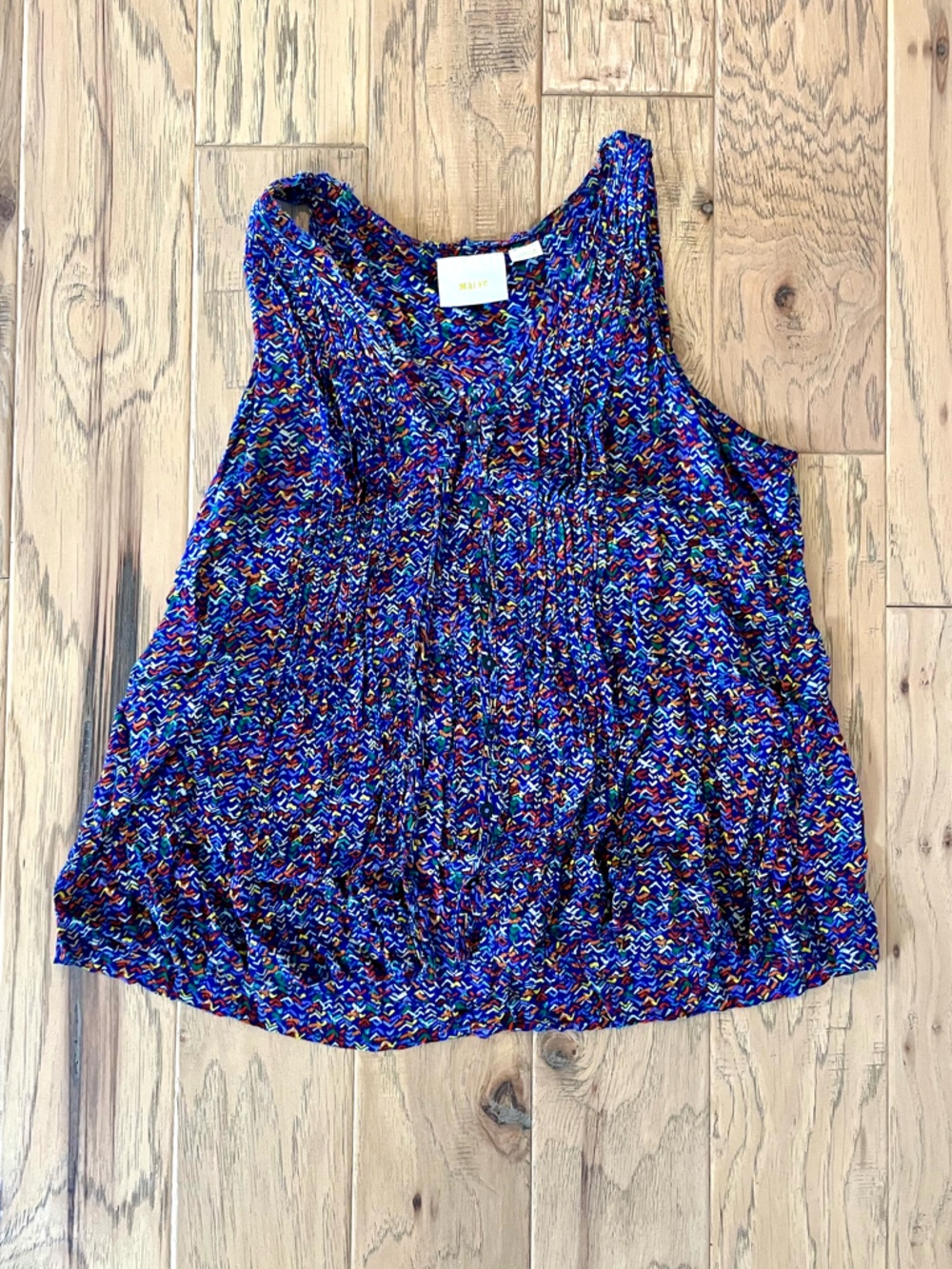 Anthropologie Maeve Multicolor Sleeveless Button Up Blouse, size M